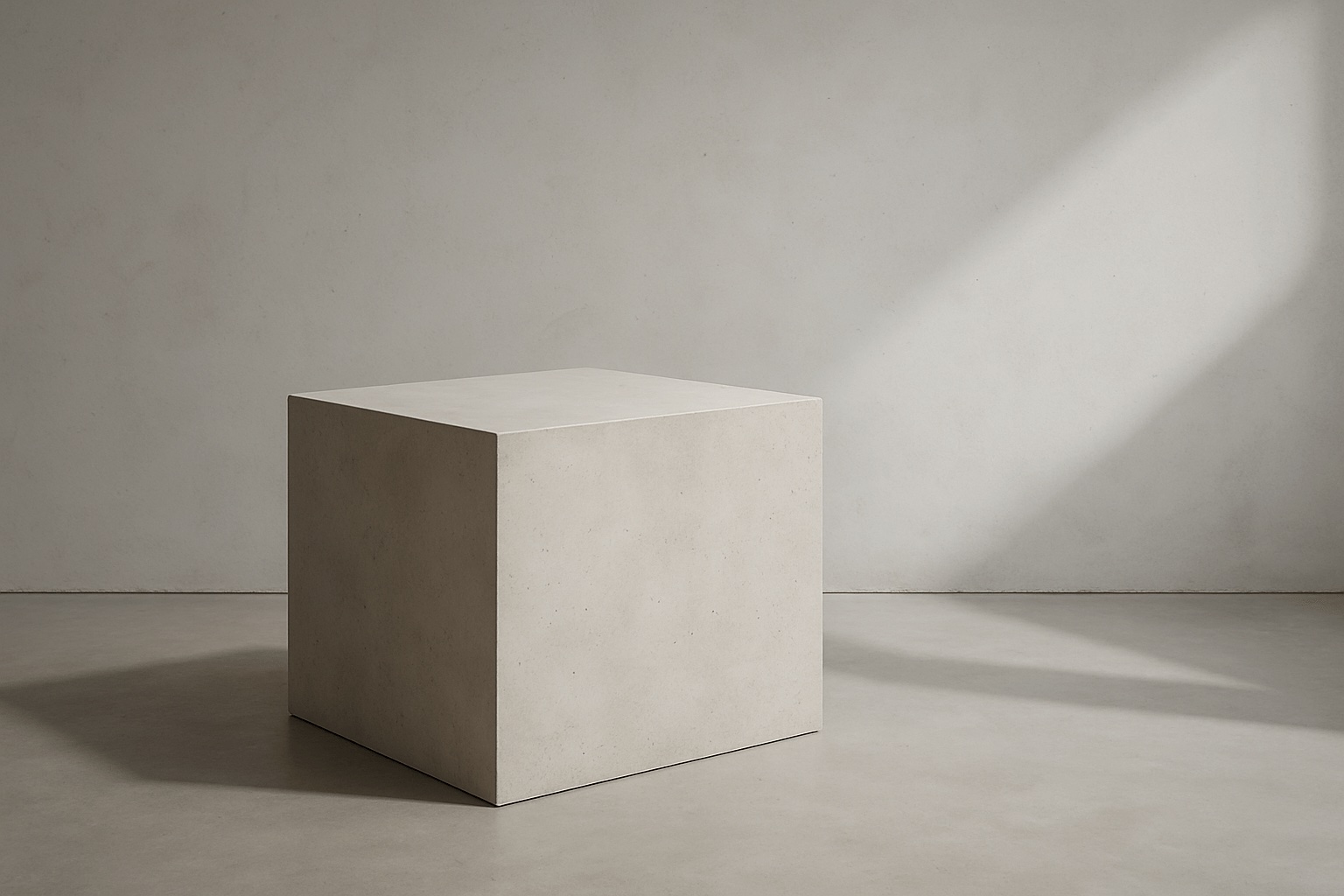 the-lawless-muse-rates Minimalist white cube in a gallery corner — evoking structure, clarity, and calm.